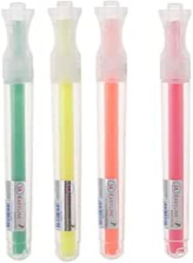 3A 703-O4 Highlighter 4.5 ml Set Of 4 Pcs. - Multi Color